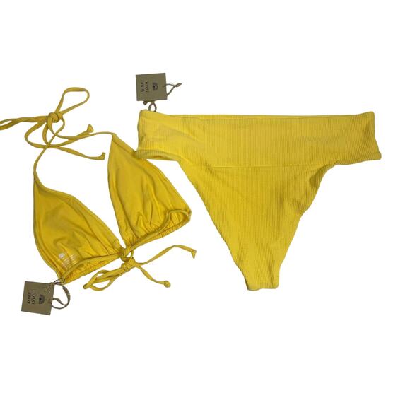 NWT - Toast Swim Tie Tri Top and Banded Waist Bottom - Picture 2 of 3